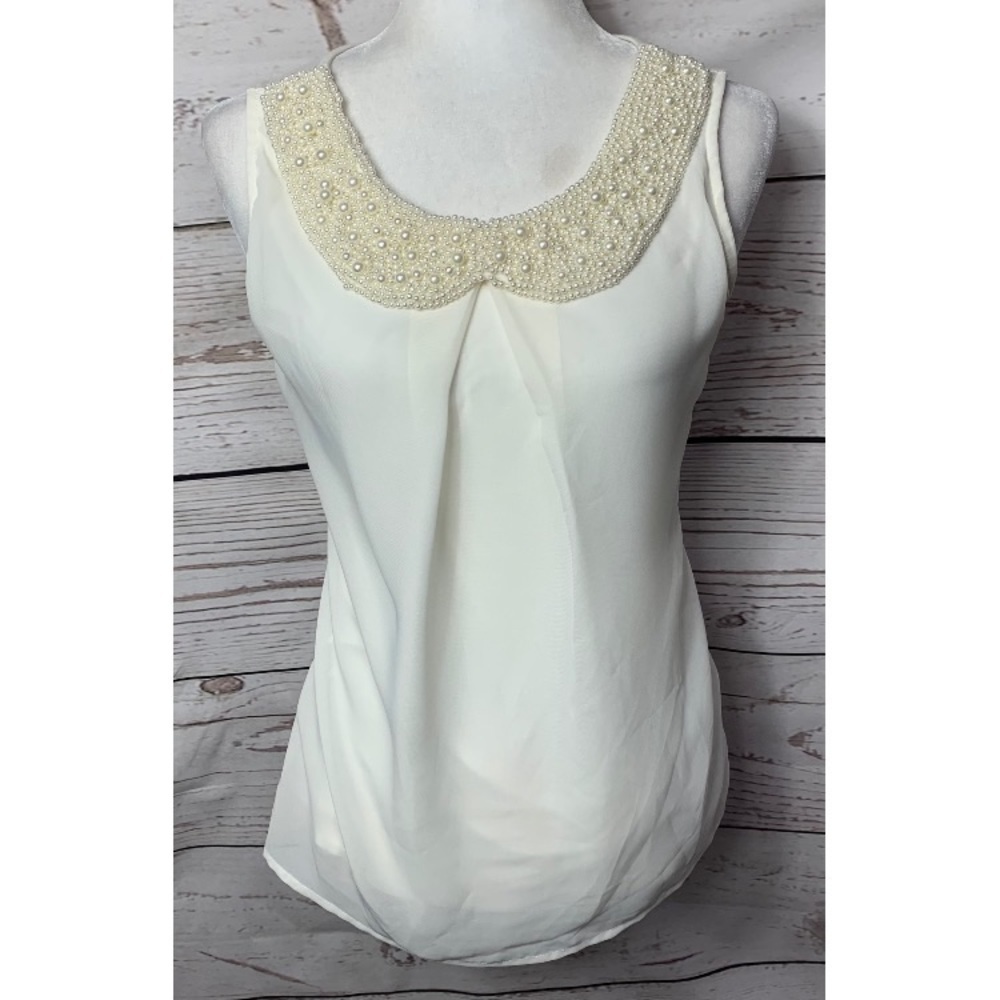 Nwt Maurices Pearl Embellished Tank Top